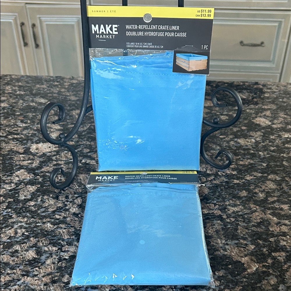 MAKE MARKET WATER -REPELLENT CRATE LINER LOT OF 2 NWT